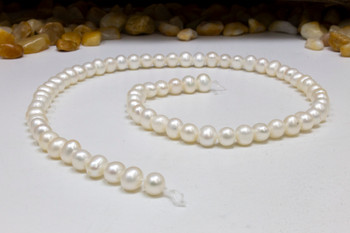 Freshwater Pearls Polished White 5.5-6mm Potato