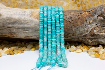 Amazonite Polished 8mm Heishi / Rondel