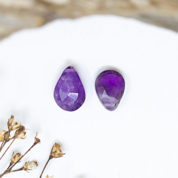 Amethyst Polished 6x10mm Faceted Pear
