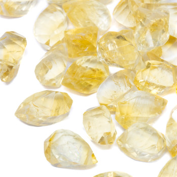 Citrine Polished 6-7x9-11mm Twisted Faceted Drop