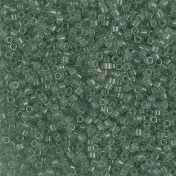 Delicas Size 11 Miyuki Seed Beads -- 1415 Transparent Light Moss Green