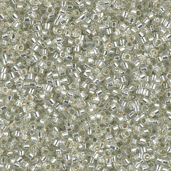 Delicas Size 11 Miyuki Seed Beads -- 1431 Pale Moss Green / Silver Lined