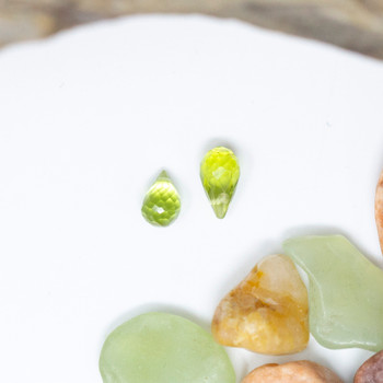 Peridot Polished 5x7mm Faceted Drop