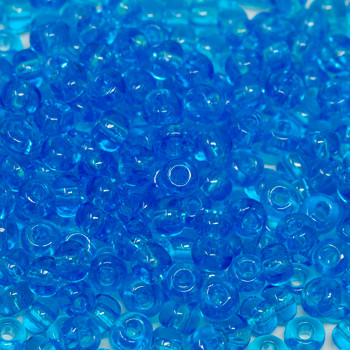 Size 6 Czech Seed Beads -- 186 Dark Aquamarine