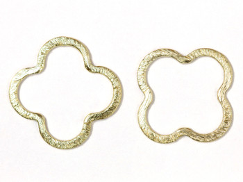 24mm Open Quatrefoil - Light Gold Plated