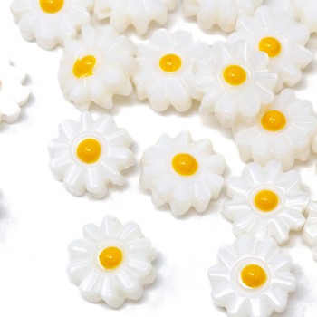 Natural Shell 10mm Daisy Bead