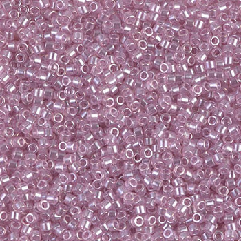 Delicas Size 11 Miyuki Seed Beads -- 1473 Transparent Pale Orchid Luster