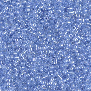 Delicas Size 11 Miyuki Seed Beads -- 1475 Transparent Pale Sky Blue Luster