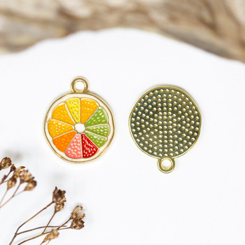 Enamel 19x16mm Citrus Slice Charm