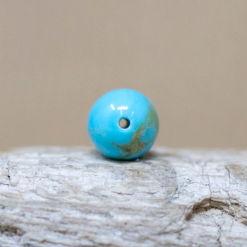 Kingman Turquoise Polished 6mm Round - Sold Individually