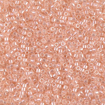 Delicas Size 11 Miyuki Seed Beads -- 1479 Transparent Pale Peach Luster