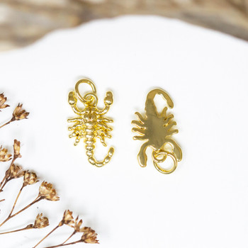 14K Gold Plated 16x9mm Scorpion Charm