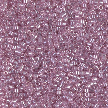 Delicas Size 11 Miyuki Seed Beads -- 1482 Transparent Light Rose Luster