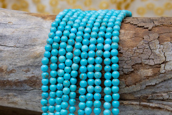Howlite Dyed Turquoise 4mm Round