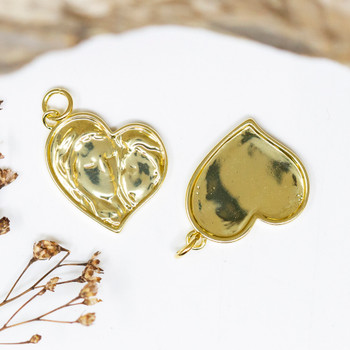 14K Gold Plated 20x18mm Mother & Child Heart Charm