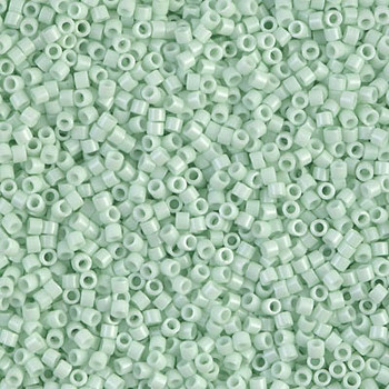 Delicas Size 11 Miyuki Seed Beads -- 1496 Opaque Light Mint