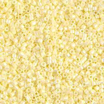 Delicas Size 11 Miyuki Seed Beads -- 1501 Opaque Pale Yellow AB