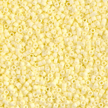 Delicas Size 11 Miyuki Seed Beads -- 1511 Opaque Pale Yellow Matte