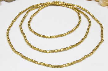 Gold Plated Brass 2x2.5mm Small Faceted Square