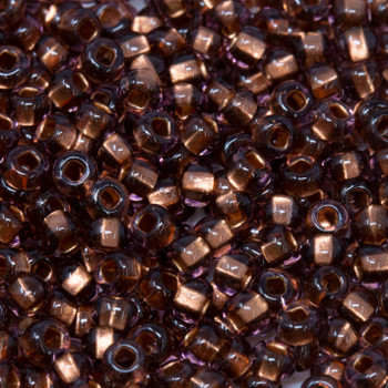 Size 8 Czech Seed Beads -- 866 Light Amethyst / Copper Lined