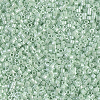 Delicas Size 11 Miyuki Seed Beads -- 1536 Opaque Light Mint Ceylon