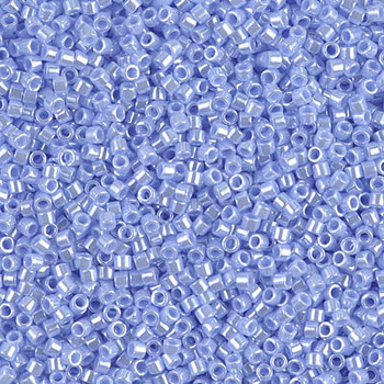 Delicas Size 11 Miyuki Seed Beads -- 1568 Opaque Agate Blue Luster