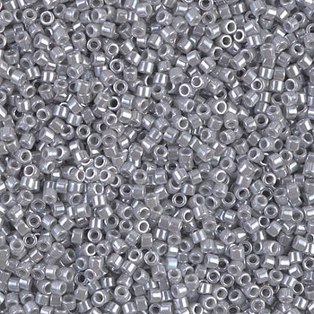 Delicas Size 11 Miyuki Seed Beads -- 1570 Opaque Ghost Grey Luster