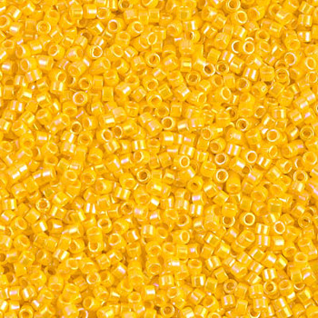 Delicas Size 11 Miyuki Seed Beads -- 1572 Opaque Canary AB