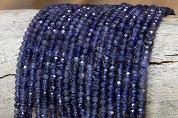 Iolite A Grade Polished 2x3mm Faceted Rondel