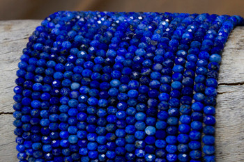 Lapis Natural Polished 2.5x4mm Faceted Rondelle
