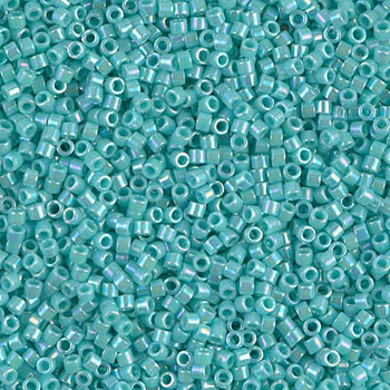 Delicas Size 11 Miyuki Seed Beads -- 1576 Opaque Sea Opal AB