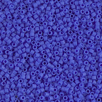 Delicas Size 11 Miyuki Seed Beads -- 1588 Opaque Cyan Blue Matte