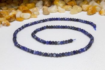 Sodalite Polished 3x4mm Faceted Rondelle
