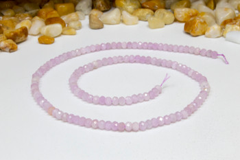 Kunzite Polished 3x4mm Faceted Rondelle