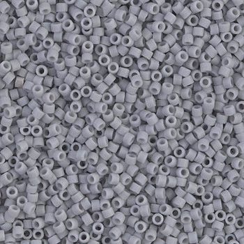 Delicas Size 11 Miyuki Seed Beads -- 1589 Opaque Ghost Grey Matte