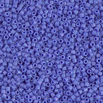 Delicas Size 11 Miyuki Seed Beads -- 1597 Opaque Cyan Blue AB Matte