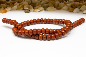 Red Stone Jasper Polished 5x8mm Rondelle
