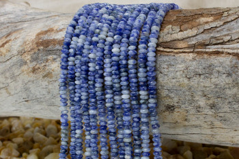 Blue Spot Jasper Polished 2x4mm Rondelle