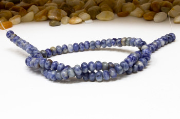 Blue Spot Jasper Polished 4x6mm Rondelle