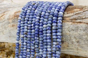 Blue Spot Jasper Polished 4x6mm Rondelle