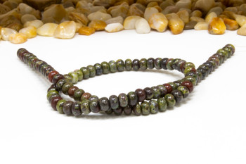 Dragons Blood Jasper Polished 4x6mm Rondelle