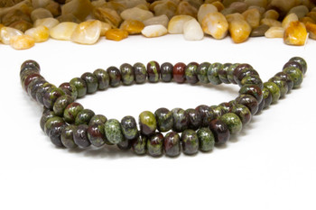 Dragons Blood Jasper Polished 5x8mm Rondelle