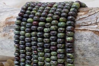 Dragons Blood Jasper Polished 5x8mm Rondelle