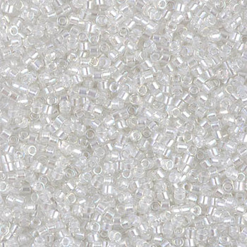 Delicas Size 11 Miyuki Seed Beads -- 1671 Crystal AB / Pearl Lined