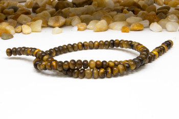 Tiger Eye Polished 4x6mm Rondelle