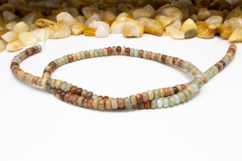 Impression Jasper Polished 2x4mm Rondelle - Dyed