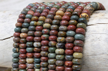 Red Creek Jasper Polished 5x8mm Rondelle