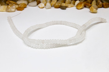 White Jade Polished 2x4mm Rondelle