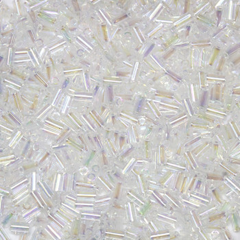 Miyuki 3mm Bugle Beads -- 250 Crystal AB