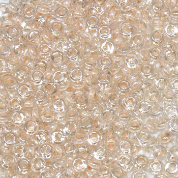 Size 8 Toho Demi Round Seed Beads -- Crystal Blush Lined